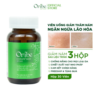 Combo 3 Viên Uống Đẹp Da Oribe Hỗ Trợ Sáng Da Mờ Thâm Nám Hộp 30 viên