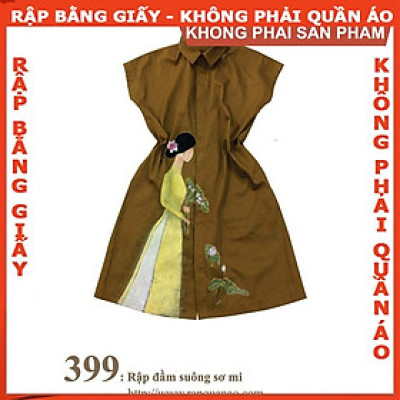 Rập giấy mã 399 (BẢN VẼ) rập đầm sơ mi