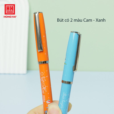 Bút máy nét hoa Hồng Hà tạo nét thanh nét đậm dành cho học sinh - 2256 - 2 màu vỏ