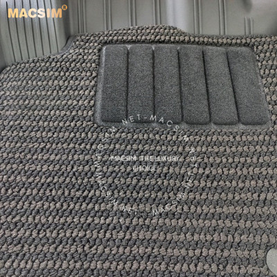 Thảm lót sàn 2 lớp xe ô tô VOLKSWAGEN TIGUAN L 2018- đến nay Nhãn hiệu Macsim 3W chất liệu nhựa TPE đúc khuôn cao cấp - màu đen