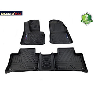 Thảm lót sàn xe ô tô Volvo XC90 2012- đến nay Nhãn hiệu Macsim chất liệu nhựa TPV cao cấp màu đen(FDW-051)