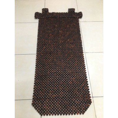 Đệm Khoác Ghế Ô Tô Cao Cấp Hạt Gỗ Trắc 1,2cm hạt chọn kỹ đan thợ thủ công (hình thật ) - Lót ghế gỗ , Nệm ghế khoác vai ô tô mùa hè 