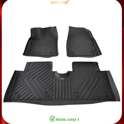 Thảm lót sàn xe ô tô BYD DOLPHIN 2024+ Nhãn hiệu Macsim chất liệu nhựa TPE cao cấp màu đen