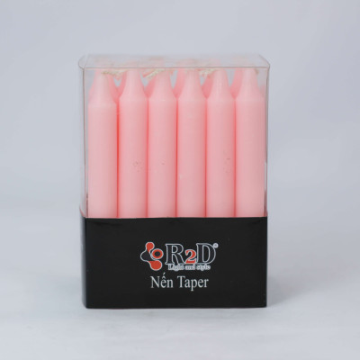 Nến Tapper Mini 24 Cây Màu Hồng, Nến Cây, Đến Từ Thương Hiệu R2D,[dài 10 cm] Làm Từ Nguyên Liệu Tự Nhiên, Lành Tính.