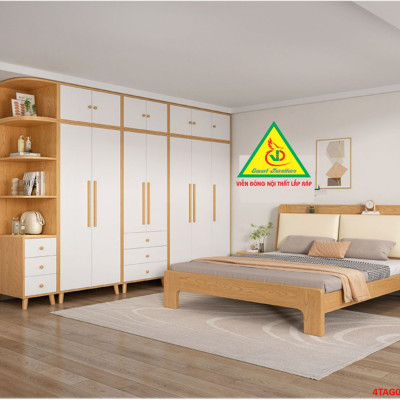 Tủ quần áo gỗ MDF 4TAG04 - Nội thất lắp ráp Viễn Đông ADV