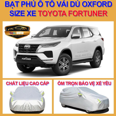 Bạt trùm xe ô tô Toyota Fortuner vải dù oxford cao cấp , áo bạt phủ trùm che kín 