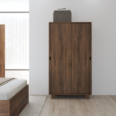 HAPPY FURNITURE , ALVA - Tủ quần áo 2 cửa lùa, TCL_041 , 100cm x 54cm x 180cm DxRxC