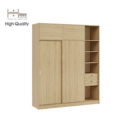 [Happy Home Furniture] ELEGANT, Tủ quần áo cửa lùa 1m8x2m2 , 180cm x 54cm x 220cm ( DxRxC), TCL_006