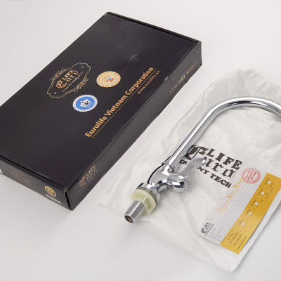 Vòi rửa chén lạnh Đồng mạ Chrome Eurolife EL-RC05 (Trắng bạc)