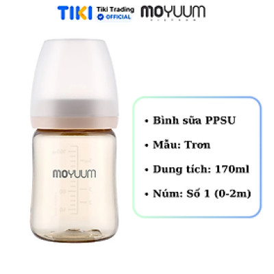 Bình Sữa Moyuum Premium PPSU All In One Trơn 170ml/270ml