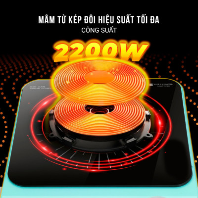 Bếp từ đơn Kalpen IK2 công suất 2200W chuẩn Đức, bảo hành 2 năm - hàng chính hãng