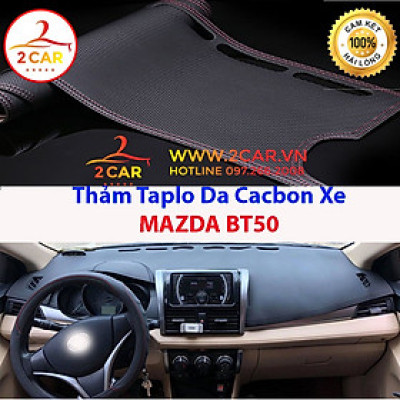 Thảm taplo da carbon MAZDA BT50 2021-2022-2023 chống nóng tốt, chống trơn trượt, vừa khít theo xe