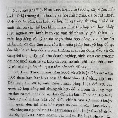 Sách - PHÁP LUẬT VỀ HỢP ĐỒNG TRONG THƯƠNG MẠI VÀ 1 ĐẦU TƯ NHỮNG VẤN ĐỀ PHÁP LÝ CƠ BẢN