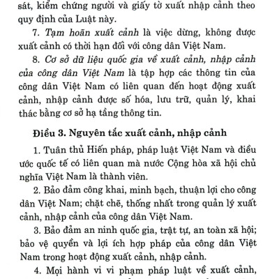 Luật Xuất Cảnh, Nhập Cảnh Của Công Dân Việt Nam (Hiện Hành) (Sửa Đổi, Bổ Sung Năm 2023)