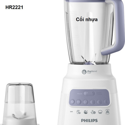 Máy Xay Sinh Tố Philips HR2221 - Công suất 700W Xay Đá , Xay Hạt - Hàng Chính Hãng