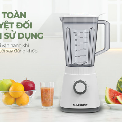 Máy xay sinh tố đa năng SHD5316, Công suất 600W, Bộ 3 cối xay (xay hoa quả - thịt cá - hạt khô), 3 chế độ xay phù hợp nhiều loại thực phẩm-Hàng chính hãng