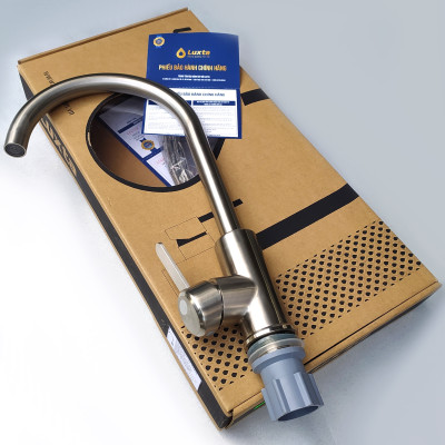 Vòi Bếp Nóng Lạnh Vòi Rửa Chén Bát Chính Hãng LUXTA Nhiều Mẫu Chất Liệu Cao Cấp - Nhiều kiểu vòi: thân tròn, thân lò xo, tặng cặp dây cấp