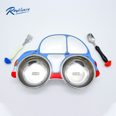 Set khay ăn dặm cho bé bằng Inox và Nhựa cao cấp Royalcare phù hợp ăn BLW, ăn dặm kiểu Nhật và ăn dặm truyền thống 