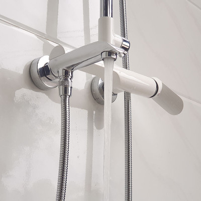 Bộ sen cây tắm đứng nóng lạnh Eurolife EL-S905 (Trắng bạc)