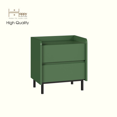 [Happy Home Furniture] LAVIA, Táp đầu giường 2 ngăn kéo - chân sắt, 50cm x 40cm x 54cm ( DxRxC), THK_153