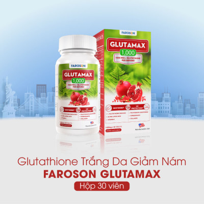 Thực Phẩm Bảo Vệ Sức Khỏe Faroson Glutamax 1000 Beauty Support From Within Cải Thiện Nám Da 30 Viên
