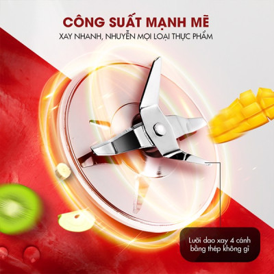 Máy Xay Sinh Tố Kiêm Máy Vắt Cam MASUTO Công Nghệ Nhật Bản Dung Tích 1.25 Lít Công Suất 700 W - Hàng Chính Hãng