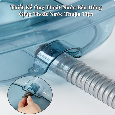 Chậu Gội Đầu Tại Giường KUNBE Mẫu Trong Suốt Tiện Lợi Cho Người Già Người Bệnh Mẹ Bầu