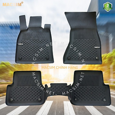 Thảm lót sàn ô tô nhựa TPE Silicon Audi A6 2011-2018 Black Nhãn hiệu Macsim