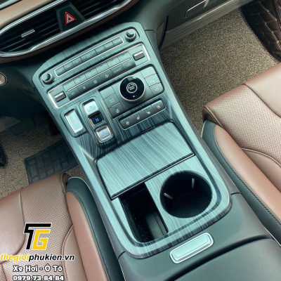 Ốp chống xước nội thất vân đá Hyundai Santafe 2021 Cao cấp
