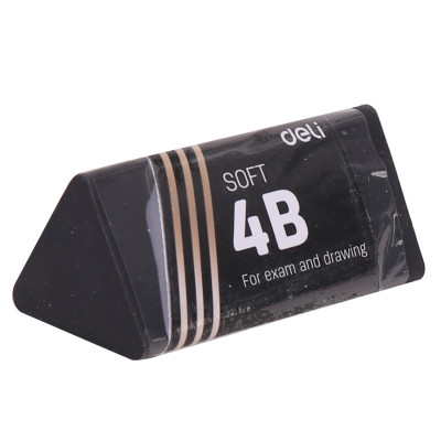 Tẩy 2B Deli, 40×19×19Mm, Đen - 30 Viên/Hộp - EH01720
