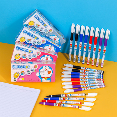 Combo 5/10/20 Bút Gel Thiên Long Doraemon GEL-012/DO ngòi 0.5mm mực xanh/đỏ/đen/tím thân bút in hình nhân vật Doraemon