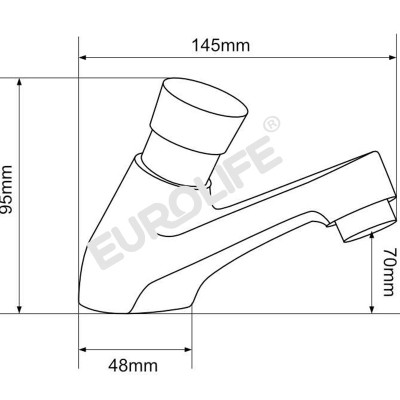 Vòi Lavabo lạnh nhấn hơi Eurolife EL-119 (Trắng bạc)
