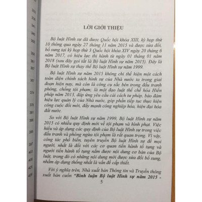 Bộ sách Bình luận Bộ Luật Hình Sự năm 2015 - Những Quy Định Chung và Bình luận Bộ Luật Hình Sự năm 2015 - Phần Các Tội Phạm (Chương 14)
