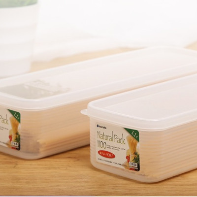 Combo 04 Hộp đựng thực phẩm đa năng Inomata 1100ml, có nắp mềm - Nội địa Nhật Bản