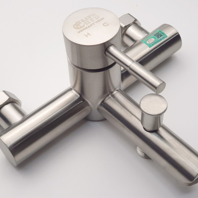 Bộ vòi sen nóng lạnh Inox SUS 304 Eurolife EL-1201 (Trắng vàng)