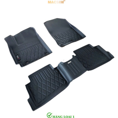 Thảm lót sàn xe ô tô sd Hyundai Kona 2018 - 2022 Nhãn hiệu Macsim chất liệu nhựa TPE cao cấp màu đen