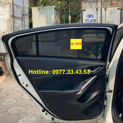Rèm Che Nắng Mazda6 2014-2023 loại 2 Rèm Chắn Nắng Nam Châm Cho Xe ô tô, Bộ 4 Tấm, có nam châm