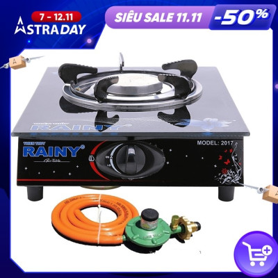 Bếp Gas Hồng Ngoại Đơn Cao Cấp RaiNy – Tặng bộ van dây - Hàng chính Hãng