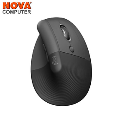 Chuột công thái học không dây Logitech Lift Vertical - Bluetooth|USB Logi Bolt, Silent giảm ồn, 4 nút tùy chỉnh, tương thích với Windows/macOS/iPad/PC - Hàng chính hãng