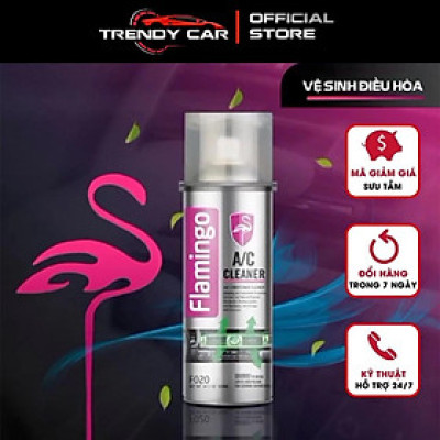 Bọt tẩy vệ sinh khử trùng điều hoà xe hơi, nhà cửa Flamingo F020 xịt khử mùi điều hoà dàn lạnh Freeship