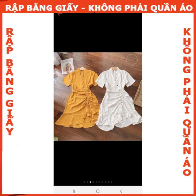 Rập Giấy đầm cổ trụ nút xéo rút dây mã 1040 (BẢN VẼ)