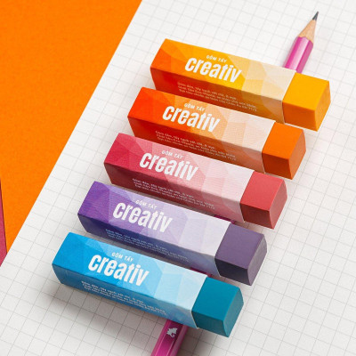 Gôm Tẩy Creativ - Thiên Long E-031 - Màu Xanh