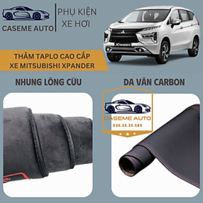 [MITSUBISHI XPANDER] Thảm Taplo 3 Lớp Dành Cho Xe MITSUBISHI XPANDER, Nhung Lông Cừu Và Da Vân Carbon Cao Cấp - Hàng Chính Hãng
