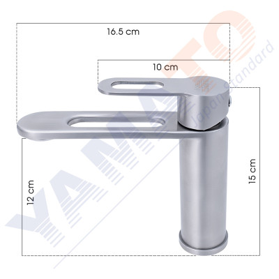 Vòi lavabo nóng lạnh | vòi chậu rửa mặt nóng lạnh | vòi lavabo nóng lạnh chuẩn inox 304 dùng cho bồn rửa mặt nhà tắm, vòi nước Yamato YLNI02- kèm dây cấp nước