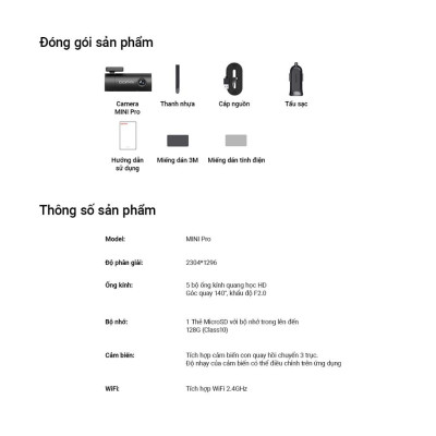 Camera Hành Trình Ô Tô Độ Phân Giải 2K Kết Nối Wifi có màn hình LCD hiển thị Bảo Hành 12 tháng