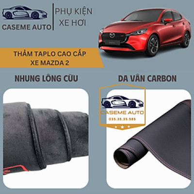 [MAZDA 2] Thảm Taplo 3 Lớp Dành Cho Xe MAZDA 2, Nhung Lông Cừu Và Da Vân Carbon Cao Cấp - Hàng Chính Hãng