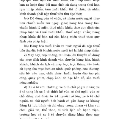 Luật thuế tiêu thụ đặc biệt năm 2025