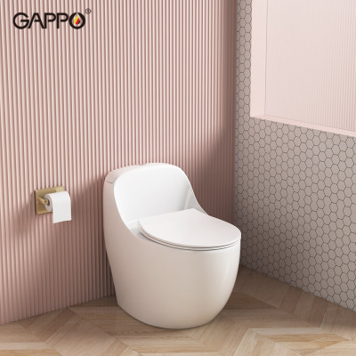 BỒN CẦU ĐẶT SÀN 1 KHỐI KÉT LIỀN NHẬP KHẨU NGA GAPPO GM501 MEN TUYẾT - HÀNG CHÍNH HÃNG