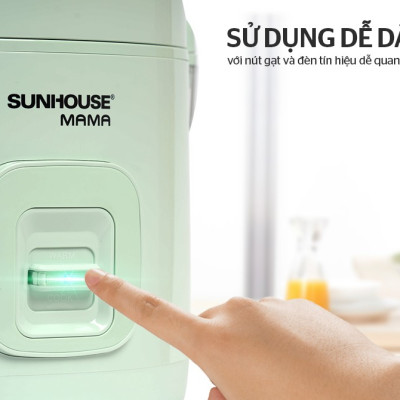 Nồi Cơm Điện Nắp Gài 1.2L Sunhouse Mama SHD8265B - Hàng Chính Hãng