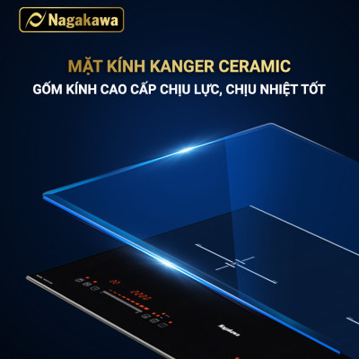 Miễn phí giao lắp toàn quốc - Bếp Đôi Điện Từ Inverter Nagakawa NAG1202M (4800W) - Made in Malaysia - Bảo hành 5 năm - Hàng Chính Hãng